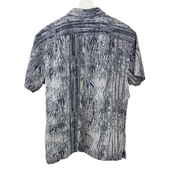 Tori Richard Mens Hawaiian Tree Print Button Up Short Sleeve Shirt Size Large - Picture 2 of 6